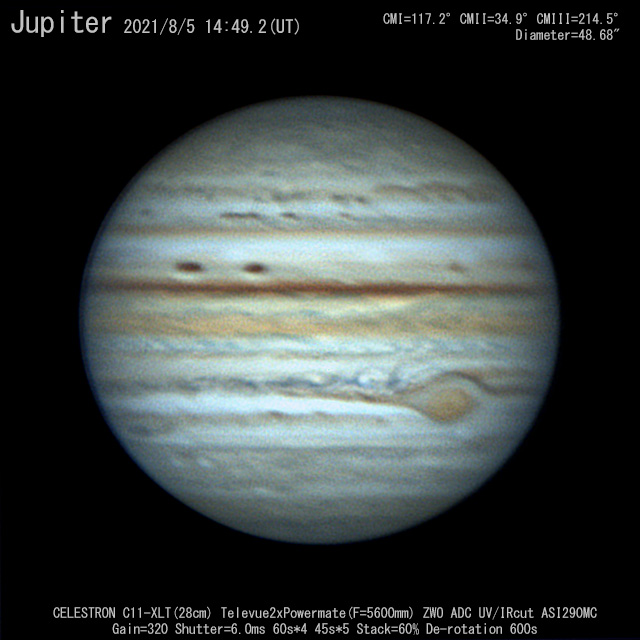 2021/8/5の木星